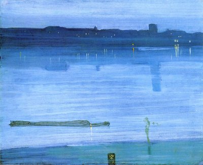 Nocturne in Blue and Silver: Chelsea by James Abbott McNeill Whistler